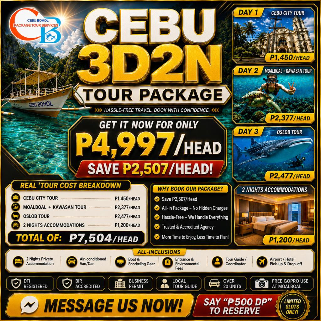 Cebu three days and two nights tour promotion